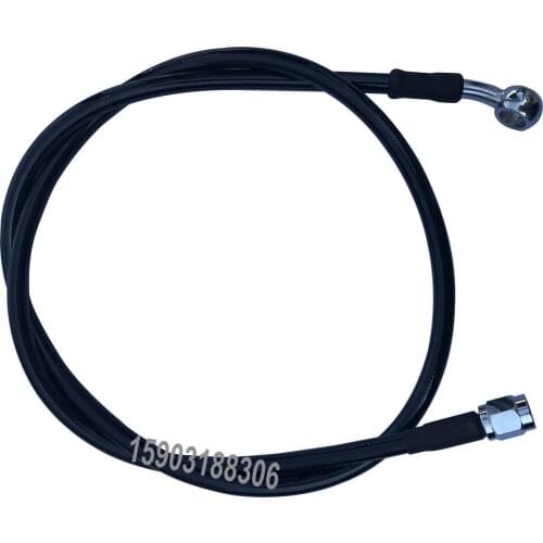 Motorbike performance PU Cover stainless steel braided PTFE brake hose with an3 crimped 3/8-24 female fittings and banjo fitting