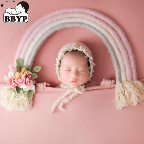 New Handmade Newborn Photography Props Rainbow Decor Creative Baby Photo Shooting Rainbow Props Infant Studio Accessories