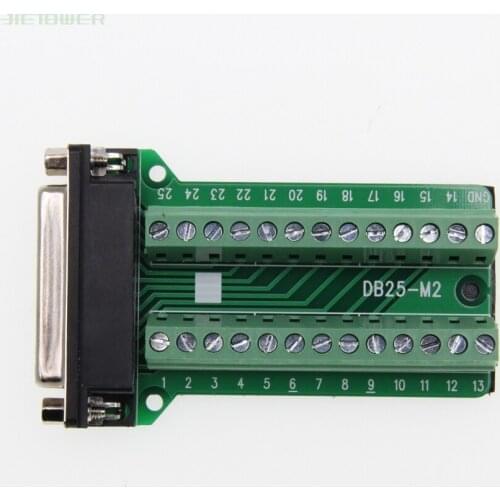 Wholesale DB25 Female 25 Pin Port Signals Breakout Board,DB25 Female 25 Pin Port Terminal Adapter Plate 200pcs/lot