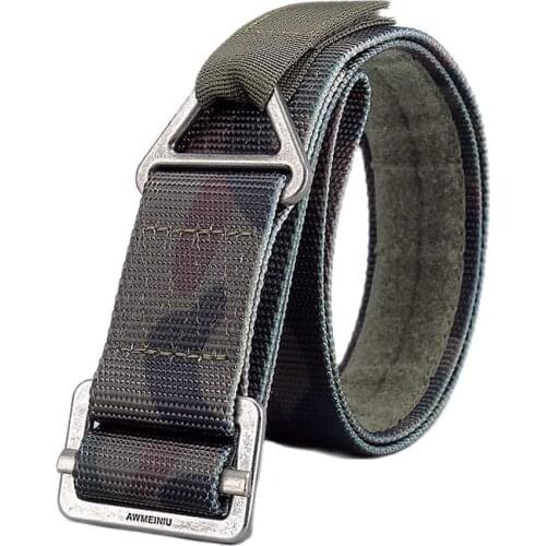 Simple Tactical Belt Military Mens Belt Combat Rescue Rigger Duty Belt Outdoor Equipment Nylon Battle Fastening Tape Belts n35