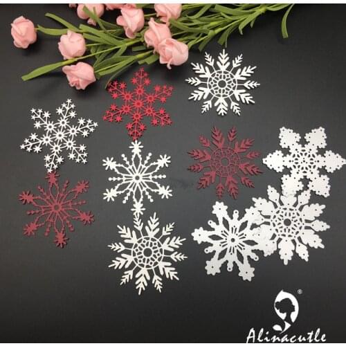 Die Cut Metal Cutting Cut 3pc Christmas Winter Snowflake Flower Scrapbook Paper Craft Handmade Card Punch Art Knife Cutter
