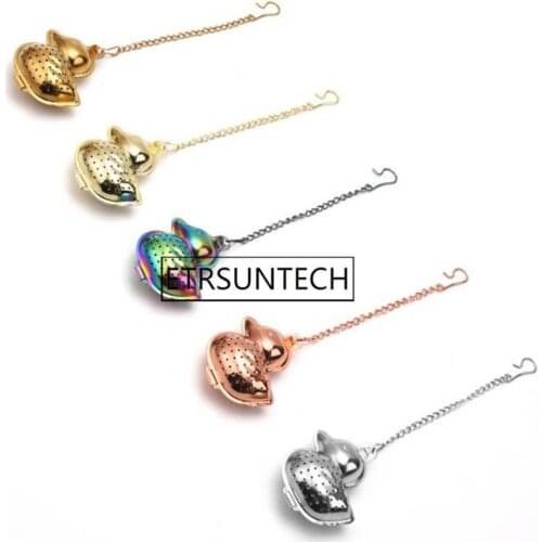 100pcs Stainless Steel Tea Infuser Loose Leaf Tea Strainer Herbal Spice Infuser Duck Shape Tea Tools