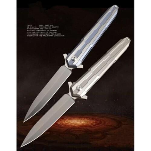 Ball Bearing Folding Knife Sword M390 Blade Titanium Alloy Handle Outdoor Tactical Camping Hunting Survival Knife EDC Multi Tool