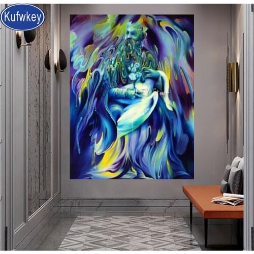 Contemporary surrealism diamond painting abstract painting 5d diamond mazayka embroidery crystal 3d full square round decor