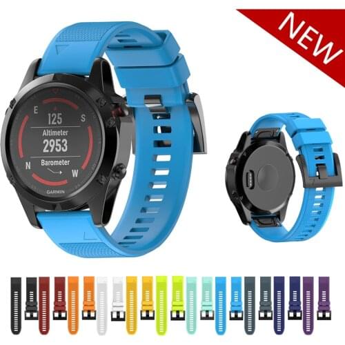 Sport strap for Garmin Fenix 5/5X/5S band GPS Watch bracelet watchband Quick Release Easy Fit Silicone Replacement wristband