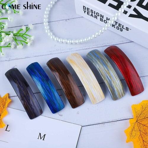 Come Shine 6 Pcs/Pack Irregular rainbow stripes high-end acrylic Hairpins Women hair clips Girl sets accesorios para el cabello