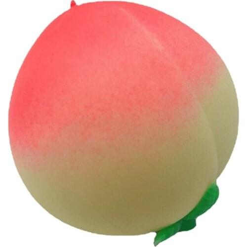 1Pcs Colorful Simulation Peach Hand Squeeze Toy, Anti Stress Relieve Decompression Toy for Child Kids Antistress