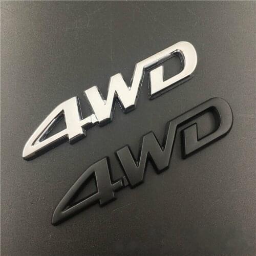 10pcs/lot Car Styling 3D Metal Sticker 4WD Emblem Badge Decal For SUV Rear Trunk Off-road Toyota Highlander RAV4 Tiguan Honda