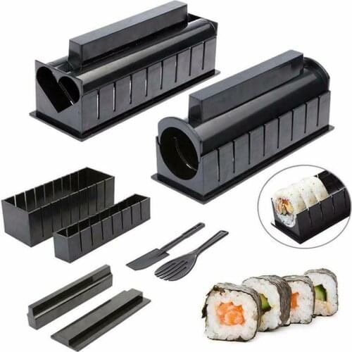 10pcs Sushi Making Kit Sushi Mold Deluxe Edition with Complete Sushi Set DIY Home Sushi Tool