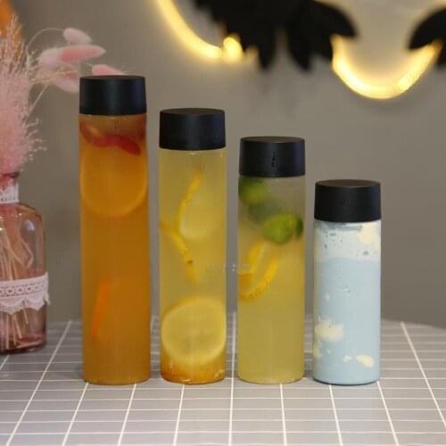 10pcs Net red PET transparent cold drink milk tea juice ice coffee packaging bottle 300ml bubble tea plastic cups with lids