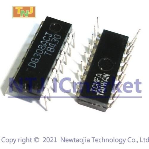 2 PCS DG308ACJ DIP-16 DG308 Quad Monolithic SPST, CMOS Analog Switch IC CHIP