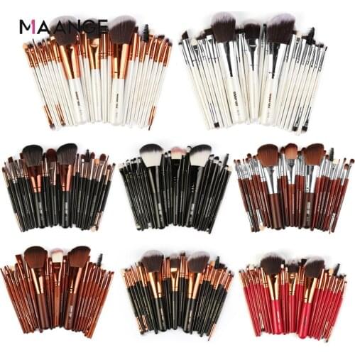 22Pcs Makeup Brushes Set Foundation Powder Blush Eye Shadow Lip Blending Wooden Make Up Cosmetic Brush Tool Kit Maquiagem