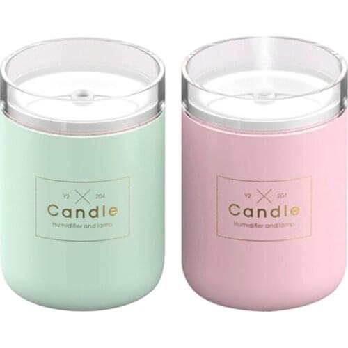 280ML Air Humidifier LED Candle Ultrasonic Cool Mist Essential Oil Diffuser