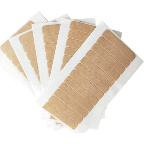 5 Sheets 4cm*0.8cm CPAM SUPER HAIR TAPE Adhesive Double Side Tape For Remy Hair, Tools For Hair Extension
