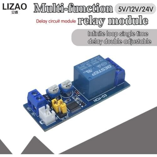 5V 12V 24V Infinite loop / single / delay double adjustable / multi-function relay module / delay circuit module