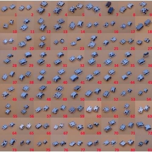 81models micro mini usb jack connector charge charging socket port for lenovo samsung huawei nokia pcb 10pin female tablet 7pin