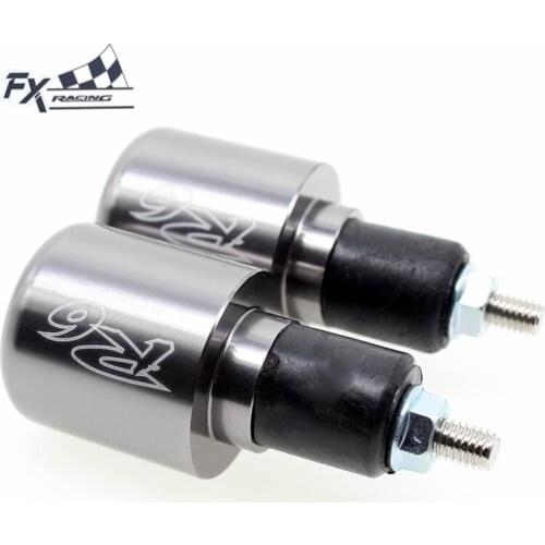 Logo"R6" Aluminum Motorcycle Handlebars Grips Ends Bar Ends Caps Handlebars For Yamaha YZF R6S 2006 - 2009 2007 2008