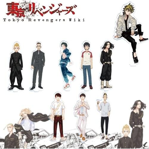 Anime Fashion Child Desk Keychain Mikey Flowers Through Budo Desktop Toy Accessories Stand Card Student Peripheral Standsing