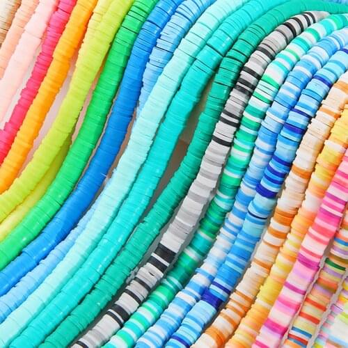 4mm 350pcs/lot DIY Jewelry Findings Polymer Clay Beads Rubber Spacer Beads For Boho Jewelry Making Bracelet Accessory