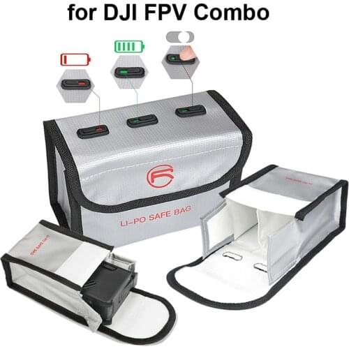Li-po Battery Safe Storage Bag for DJI FPV Combo Batteries Explosion-Proof Protector Fireproof Case for DJI FPV Drone Accessory