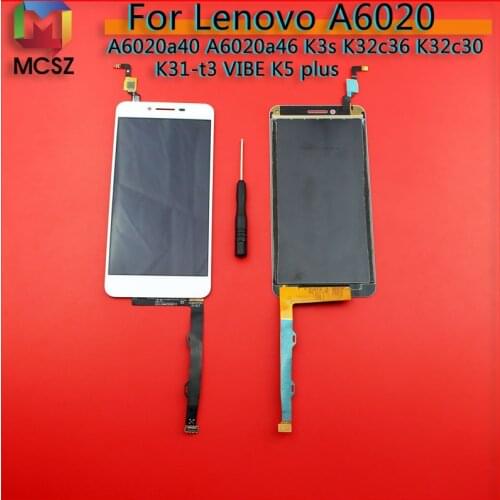 For Lenovo Vibe K5 Plus A6020a40 A6020a46 Gold White Black Full LCD Display Monitor+Digitizer Touch Panel Screen Glass Assembly