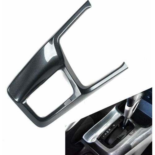 For Honda Civic 9th 2012-2014 AT Carbon Fiber Style Car Gear Shift Box Panel Cover Trim
