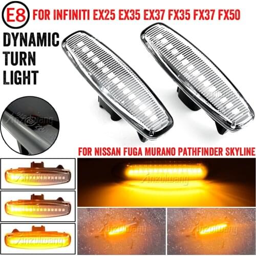For Infiniti EX25 EX35 FX35 G25 Q60 QX50 JX35 For Nissan Fuga Pathfinder Murano Skyline Dynamic Turn Signal Light Side Marker