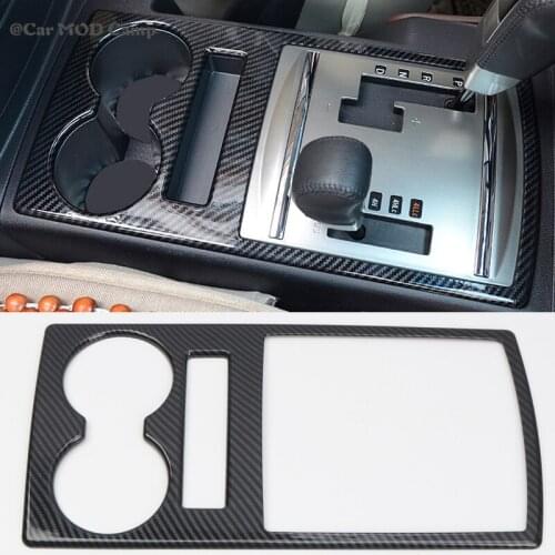 For Mitsubishi Pajero Shogun V80 2007-2019 Accessories ABS Carbon Fiber Gear Shift Panel Cover Trim Car Styling