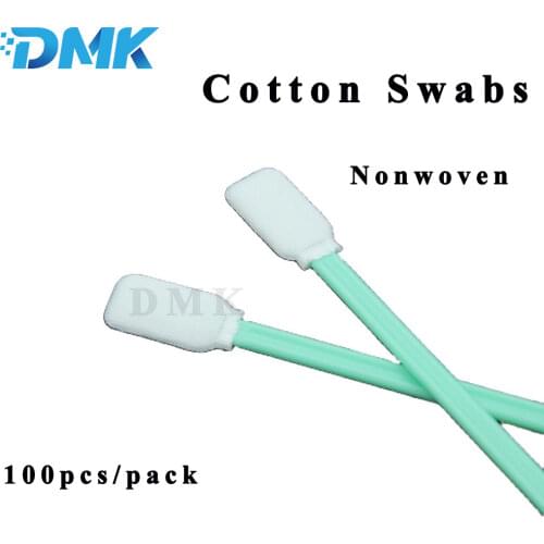 Green handle foam tip lint free swab sticks for inkjet printhead