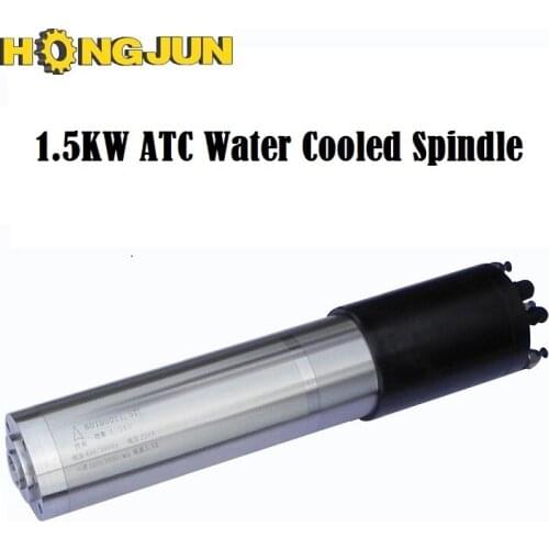 HONGJUN cnc carving router spindle ATC 1.5kw water cooled spindle automatic tool change collect ISO20