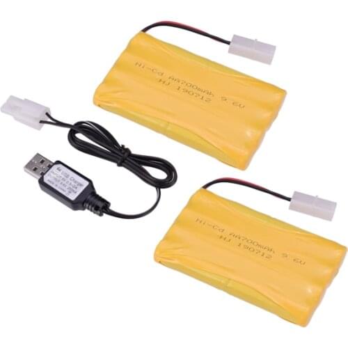 Good 2pcs 9.6V 700mAh Ni-Cd AA Battery Pack Rechargeable For Remote Control Electric Car Toys KET-2P Plug Nicd 9.6V Volt Battery