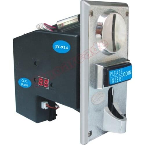 JY-924 CPU Multi Coins Selector coin Acceptor support 4 type of coins for Vending machine Zinc Alloy front plate