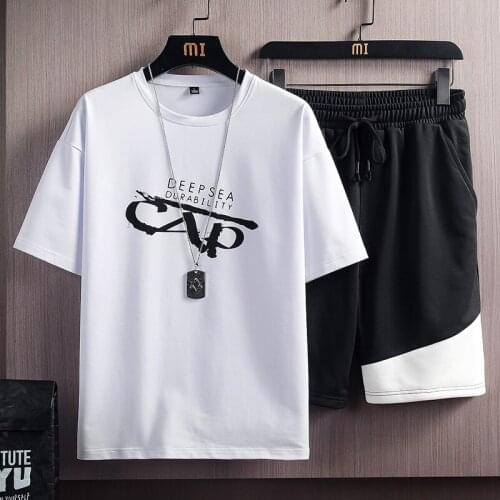 Printed Tracksuit Men Casual Mens Clothing Set Jogger Mens Outfit Set 2021 New Summer Clothes Oversized Man Sportwear 4XL