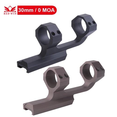 Red Win 30mm High Profile One Piece 0 MOA Mount Rings Fit Picatinny Rail Max 65mm Scope Objective Lens For .223 .308 .338 Cal
