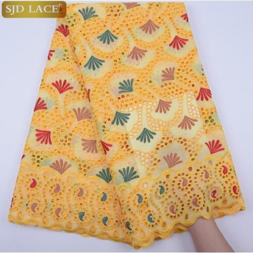 Top Sale Swiss Voile Lace In Switzerland High Quality African African Dry Lace Fabric Eyelet Holes Cotton For Party Dress A1764