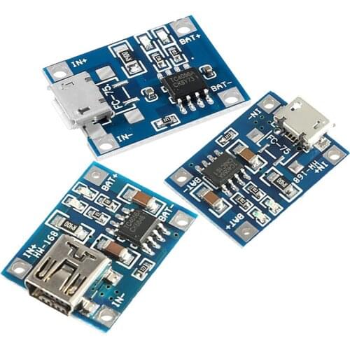 Micro Mini USB 5V 1A TP4056 Lithium Battery Charger Module Charging Board With Protection Dual Functions 1A Li-ion