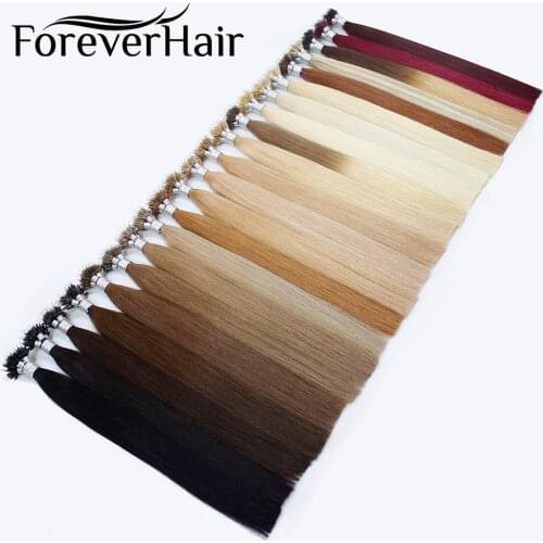 FOREVER HAIR Nano Ring Hair 100% Remy Human Hair Extensions 0.8g/s 16" 18" 20" Platinum Blonde European Micro Beads 50 Pieces