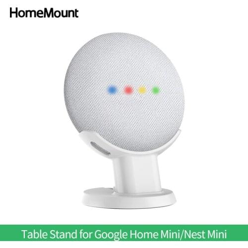 Homemount Table Stand Desktop Mount for Google Home Nest Mini Voice Assistants Desk Pedestal Holder Saving Space Mounts Bracket