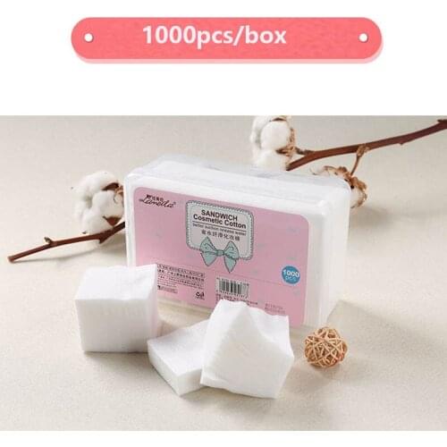 High Quality 1000PCS/Set Disposable Makeup Cotton Wipes Soft Makeup Remover Pads Facial Cleansing Paper Wipe Cosmetic Cotton Pad