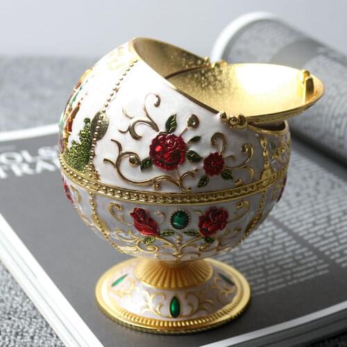 Creative Elephant Ashtray with Lid Large Stylish Living Room Tin Alloy Cigar Ash Cup Nordic Home Decoration Smoking Cylinder