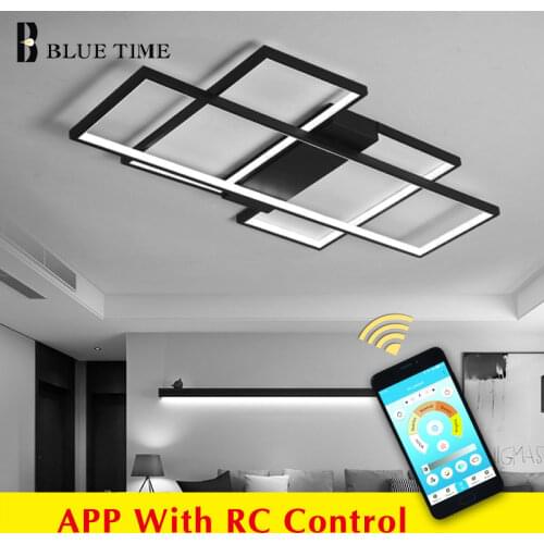 Popular Modern Led Ceiling Light For Living room Bedroom luminarias Surface Mounted Led Chandelier ceiling lamp Aluminum Black