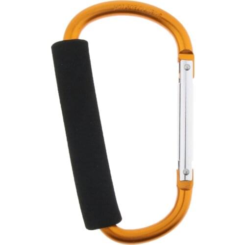 Portable Large D Ring Snap Hook Aluminum Carabiner Cushion Grip