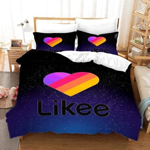 Likee Bedding Set Single Twin Full Queen King Size Lover Likee Bed Set Childrens Kid Bedroom Duvetcover Sets Heart-shaped 016