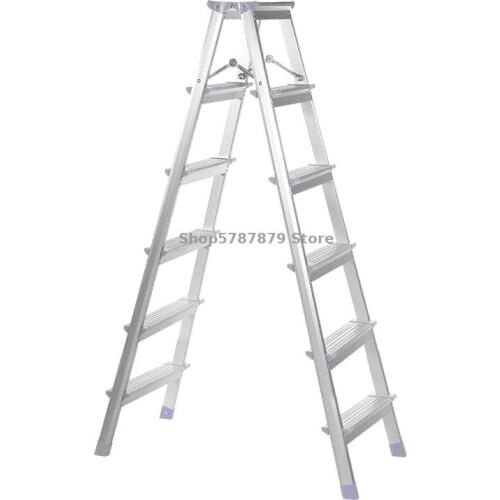 Household Ladder Thickened Aluminum Alloy Herringbone Ladder Folding Ladder Multifunctional Indoor Aluminum La