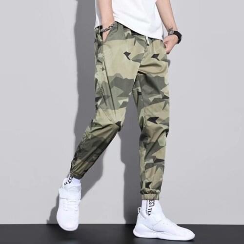 Sweatpants Korean Style Streetwear Male Camouflage Jogging Harajuku Training Tracksuit Casual Sets with Pants Mens Cargo Pants