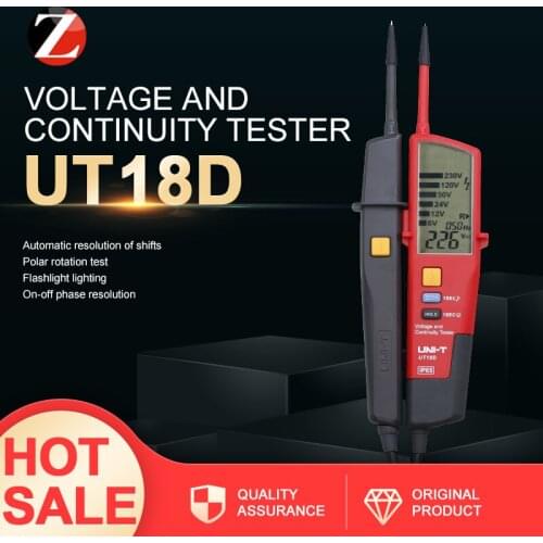Voltage And Continuity Testers UNI-T UT18C UT18D Auto Range Voltage Meters UNI-T Volt Detectors Pen LED/LCD