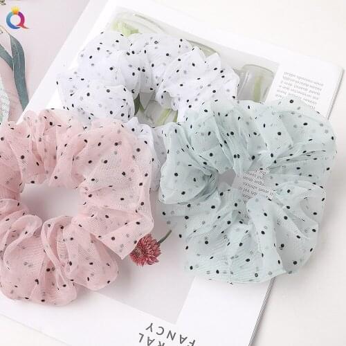 Women Summer Organza Scrunchies Women Hair Scrunchies Girls Ponytail Holders Fashion Hair Accessories Elastic Hair Bands