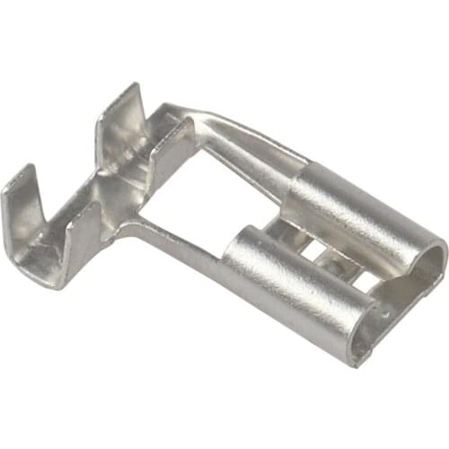 100sets 6.3 Flag-shaped insertion spring end flag type guard L-shaped curved cold compression terminal line nose