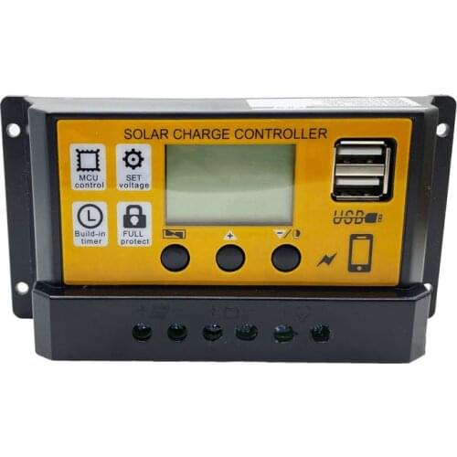 100A 12V 24V Auto Solar Battery Charger Solar Charge Controller Solar PV Regulators With LCD Display Dual 5V USB Output Charger
