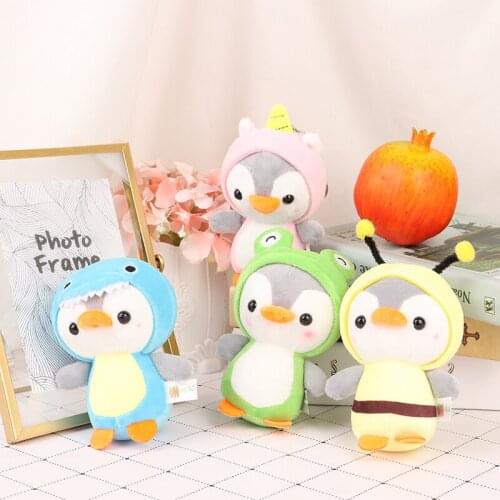12CM Penguin Stuffed Plush Animal Pendant Keychain Children Mini Plush Toys Gift